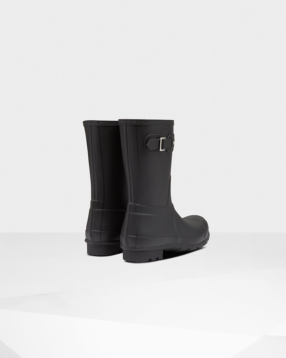 Mens Short Rain Boots - Hunter Original Insulated (78ZFCGMUS) - Black